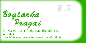 boglarka pragai business card